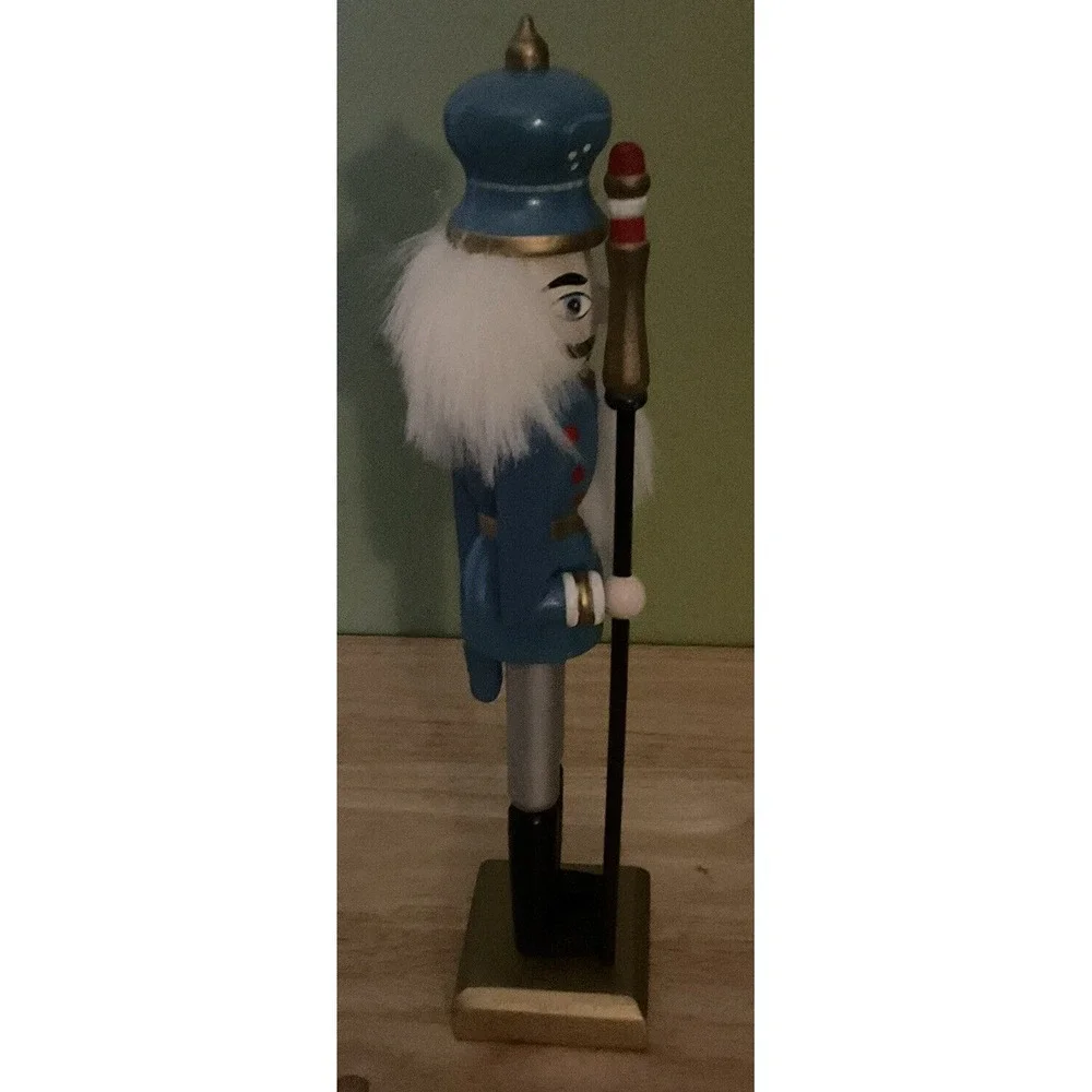Set Of‎ 3, 10 In Nutcrackers, Red, Green, Light Blue, Drum And Staffs